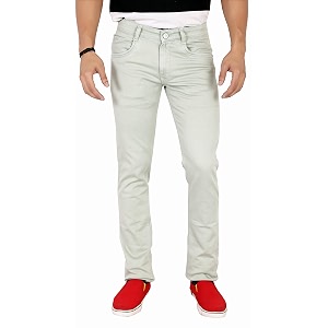 basilio cotton knitted fabric stretchable denim regular fit mid rise jeans pant for men