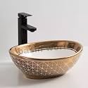 Latest Ceramic Wash Basin Countertop Tabletop Bathroom Sink Wash Basin (16 x 13 x 6 INCH) JIN 01