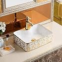 Latest Ceramic Wash Basin Countertop Tabletop Bathroom Sink Wash Basin (19 x 14.5 x 5 INCH) NC 831