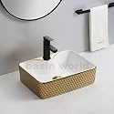 Luxury Table Top Sanitary Ware | Ceramic Tabletop Wash basin | Countertop Vessel Sink | Wash Basin Over Counter For Bathroom (19 x 14 x 5 INCH) NOVAC-012