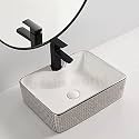 Latest Ceramic Wash Basin Countertop Tabletop Bathroom Sink Wash Basin (19 x 14.5 x 5 INCH) NC 115