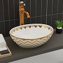 Wash Basin Countertop | Tabletop Ceramic Bathroom Sink | Wash Basin Over Counter | Wash Basin For Bathroom (16 x 13 x 6 INCH) NC 816