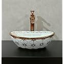 Wash Basin Countertop | Tabletop Ceramic Bathroom Sink | Wash Basin Over Counter | Wash Basin For Bathroom (16 x 13 x 6 INCH) NC 817