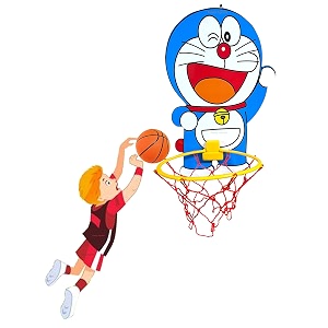 basket ball for kids for boysgirls doremon animal basketball setbasketball portable set with hanging board ring net for indoor and outdoor games birthday amp return gift set standard
