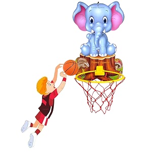 basket ball for kids for boysgirls elephant animal basketball setbasketball portable set with hanging board ring net for indoor and outdoor games birthday amp return gift set standard