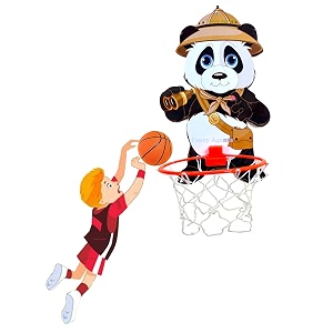 basket ball for kids for boysgirls panda animal basketball setbasketball portable set with hanging board ring net for indoor and outdoor games birthday amp return gift set standard
