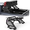 Sport Roll Bar Compatible with Mid Size Pickup Truck for Tacoma, Ranger, Canyon, Frontier | Quick Installation no Drilling Required | Light Mount | with Cargo Basket
