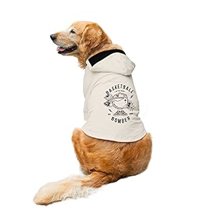 basketball bomber printed solid full sleeves autumn winter dog hoodie jacketmedium chubby pugs beagle etc