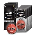 Basketball Car Air Freshener by HookUp - 10 Pack - Black Gold Scent (Extra Strong) | Unique Basketball Gift for Players, Coach, Fans | Hanging Car Accessory with Long Lasting Fresheners Smell