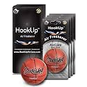 Basketball Car Air Freshener by HookUp - 4 Pack - Black Gold Scent (Extra Strong) | Unique Basketball Gift for Players, Coach, Fans | Hanging Car Accessory with Long Lasting Fresheners Smell