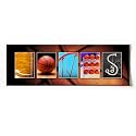 BASKETBALL Custom Photo Name Art | Premium Unframed Poster | 30”x10"
