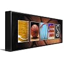 BASKETBALL Custom Photo Name Art | Premium Float Framed Canvas | 36”x12