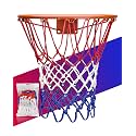 Basketball Net Replacement Heavy Duty, 2023 Professional On-Court Quality [6.88Ounce], Fits Outdoor Indoor Standard Rim, All Weather Anti Whip -12 Loops (Red White Blue)