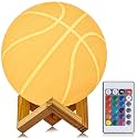 Basketball Night Light, Gifts for Fathers Dad Men Basketball lamp Room with Remote Control 16 Colors Changing Sport Fan Room Decoration Graduation Gifts for Boy Kids (4.7 inch)