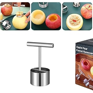 baskety apple corer stainless steel fruit slicer amp pear corer sharp blade apple core remover tool fruit rings pack of 1