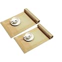 Baskety 180x30 cm Gold Table Runner Set of 2 Waterproof, Heat-Resistant and Washable Woven PVC Dining Table Decor Set for Kitchen, Party, Wedding and Modern Home Décor