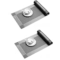 Baskety Table Runner Waterproof &amp; Washable Dining Room Table Decor for Kitchen, Party, Home - Silver (Pack of 2, 180x30 cm)