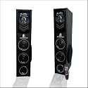 BASSBUDDY Single Tower Speaker 100 Watt RMS Output, Deep Bass, Home Theater- Remote Controlled Display -Support FM, Karaoke, AUX, USB | Music System | Wood Cabinet Subwoofer Echo Sound.