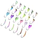 Bassdash Ice Fishing Lure Kit Glowing Paint Jigs for Winter Ice Jigging Crappie Sunfish Perch Walleye Pike with Tackle Box