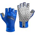 BASSDASH Unisex UPF 50+ Half Finger Sun Gloves Fingerless Breathable UV Protection for Fishing Hiking Kayaking Rowing FG02