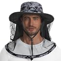 BASSDASH Unisex UPF 50+ Mosquito Net Hat with Neck Flap FH17