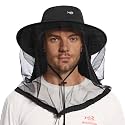 BASSDASH Unisex UPF 50+ Mosquito Net Hat with Neck Flap FH17