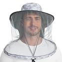 BASSDASH Unisex UPF 50+ Mosquito Net Hat with Neck Flap FH17