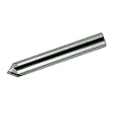 Bassett MCH-4R Series Solid Carbide End Mill, Uncoated (Bright) Finish, 4 Flute, 90 Degrees Profile Angle, Chamfer End, 0.3" Cutting Length, 1/4" Cutting Diameter, 2-1/2" Length (Pack of 1)