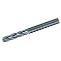Bassett MSE-4B Series Solid Carbide General Purpose End Mill, TiCN Coated, 4 Flute, 30 Degrees Helix, Ball End, 1.5" Cutting Length, 1/4" Cutting Diameter, 4" Length (Pack of 1)