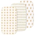 Organic Bassinet Sheets 3 Pack, 33x17 Fitted Sheet for Boys &amp; Girls, Soft 100% Jersey Cotton, Compatible with Halo Bassinest, Baby Delight, Graco, Oval &amp; Rectangle Mattress