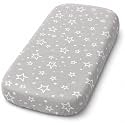 Organic Bassinet Sheets 1 Pack, 33x17 Fitted Sheet for Boys &amp; Girls, Soft 100% Jersey Cotton, Compatible with Halo Bassinest, Baby Delight, Graco, Oval &amp; Rectangle Mattress
