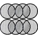 BassRockers 8" Metal Speaker Grill Cover HeavyDuty HexMesh Protective Grill Guard 8" Car Audio Speakers/Subwoofers, Universal Fit, Matte Black, 4-Hole Screw/Bolt Mount for Doors, Custom Boxes (8 Pack)