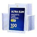 Basthalan 100ct Magnetic Card Holder, 35pt Slim One Touch Card Holder