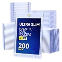 Basthalan 200ct Magnetic Card Holder, 35pt Slim One Touch Card Holder