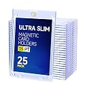 Basthalan 25ct Magnetic Card Holder, 35pt Slim One Touch Card Holder