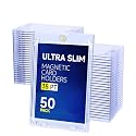 Basthalan 50ct Magnetic Card Holder, 35pt Slim One Touch Card Holder