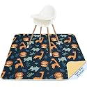 Basumee Splat Mat for Under High Chair, Waterproof &amp; Mess-Proof Floor Mat