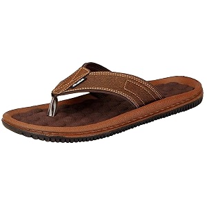 Bata Mens Synthetic Slip On Slippers Brown