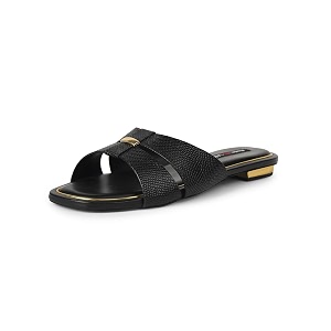 Bata Womens Mule Thong Slipper - Black