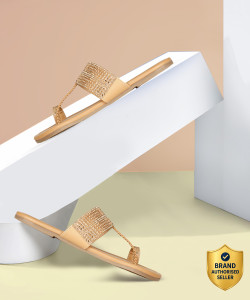 Bata Women Flats Sandal Gold 7