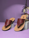 Bata Women Flats Sandal Maroon 6