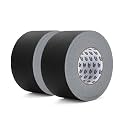 Bates- Black Gaffers Tape 3 Inch x 60 Yards, 2 Pack, Black Gaffer Tape 3 inch, Polyethylene-Coated Cloth, Non-Reflective, No Residue