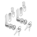 Bates- Cabinet Locks with Keys, 1-1/2", 2 Pack, Long Cam Locks for Cabinets Keyed Alike, File Cabinet Lock with Key