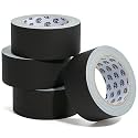 Bates Gaffers Tape 2 Inch x 23 Yard, 4 Pack - Black Gaff Tape for Floor, Stage, Cord - Gaffing Tape