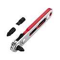 Bates Mini Ratchet Wrench, 1/4" Magnetic 90 Degree Screwdriver, Low Profile Right Angle Screwdriver for Tight Spaces