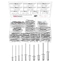 Bates- Pop Rivets Assortment Kit, 500 Pcs, 10 sizes, 1/8", 3/16", 5/32", Silver, Aluminum Rivets, Rivet Assortment Kit, Pop Rivet Kit, Blind Rivets for Metal, Rivet Box, Rivets Aluminum, Rivets Kit