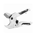 Bates- PVC Pipe Cutter, Cuts up to 1-5/8", Ratchet Pipe Cutter, PEX Cutting Tool for Cutting PEX, PVC, PPR Plastic Hoses and Plumbing Pipes, Ivory