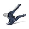Bates- PVC Pipe Cutter, Cuts up to 1-5/8", Ratchet Pipe Cutter, PEX Cutting Tool for Cutting PEX, PVC, PPR Plastic Hoses and Plumbing Pipes, Navy Blue