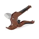 Bates- PVC Pipe Cutter, Cuts up to 1-5/8", Brown Ratcheting PVC Pipe Cutter Tool, Pipe Cutters PVC Pipe Shears, Plastic Pipe Cutter, PEX Pipe Cutter, PVC Cutter Tool, PVC Ratchet Cutter