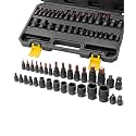 Bates- Torx Bit Socket Set & E Torx Socket Set, 31 pcs, Cr-V Steel, Star T8-T70, E4-E24, 1/4", 1/2" & 3/8" Adaptors & Reducers